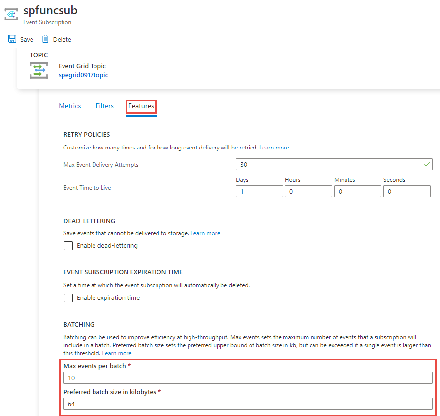 Enable batching after creation