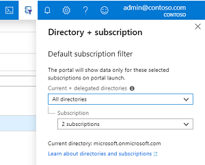 Choose tenants and subscriptions