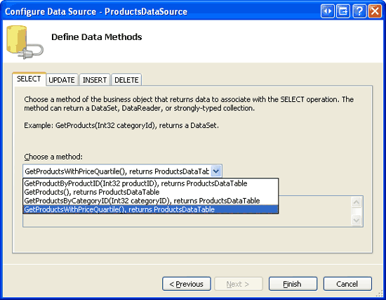 Retrieve Product Information from the GetProductsWithPriceQuartile Method