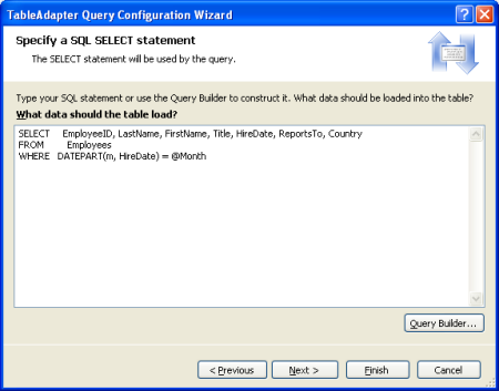 Return Only Those Rows Where the HireDate Column is Less Than or Equal to the <span class=