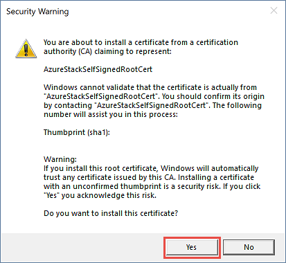 Root certificate