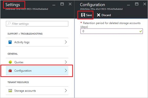 Edit retention period in administrator portal