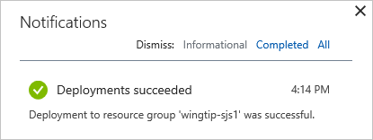 deployment succeeded