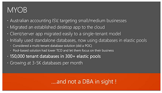 MYOB and not a DBA in sight