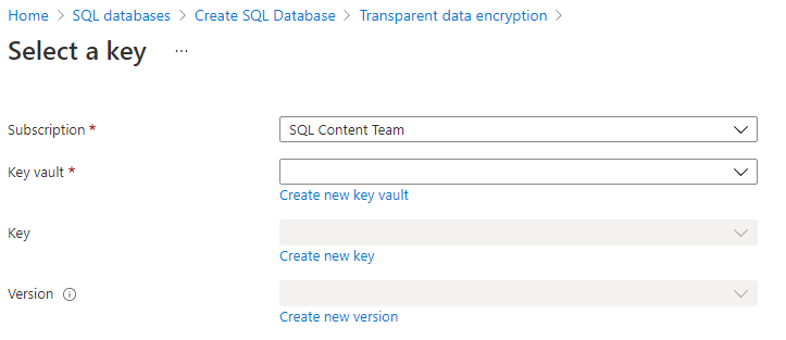 Screenshot selecting key for use with TDE.