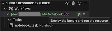 Deploy the bundle and run the resource