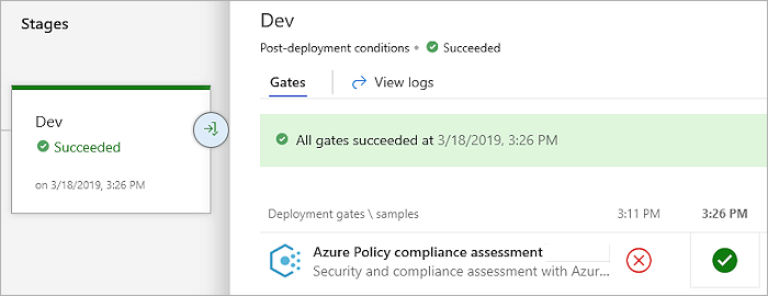 Screenshot of Policy Gates.