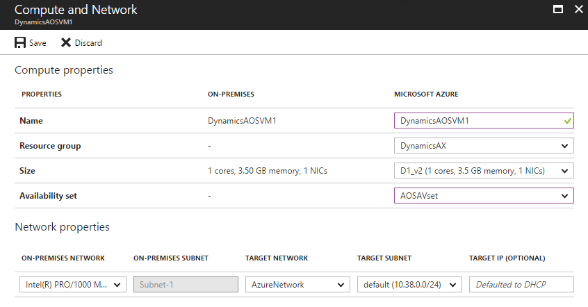 Network settings