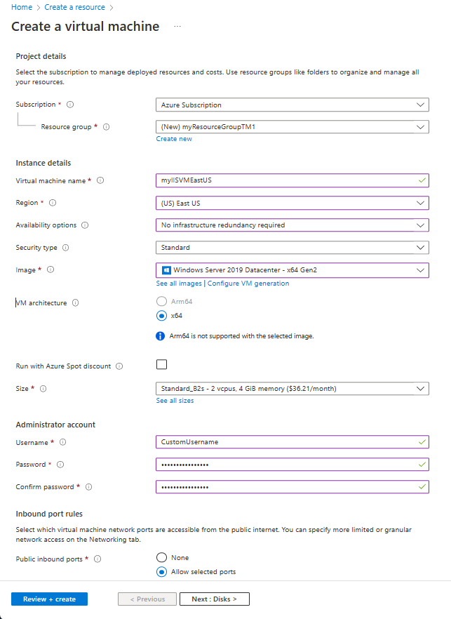 Create a VM