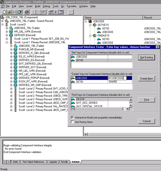 Image that shows where you can test using the Create method.