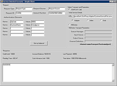 Run the client application for the adapter version