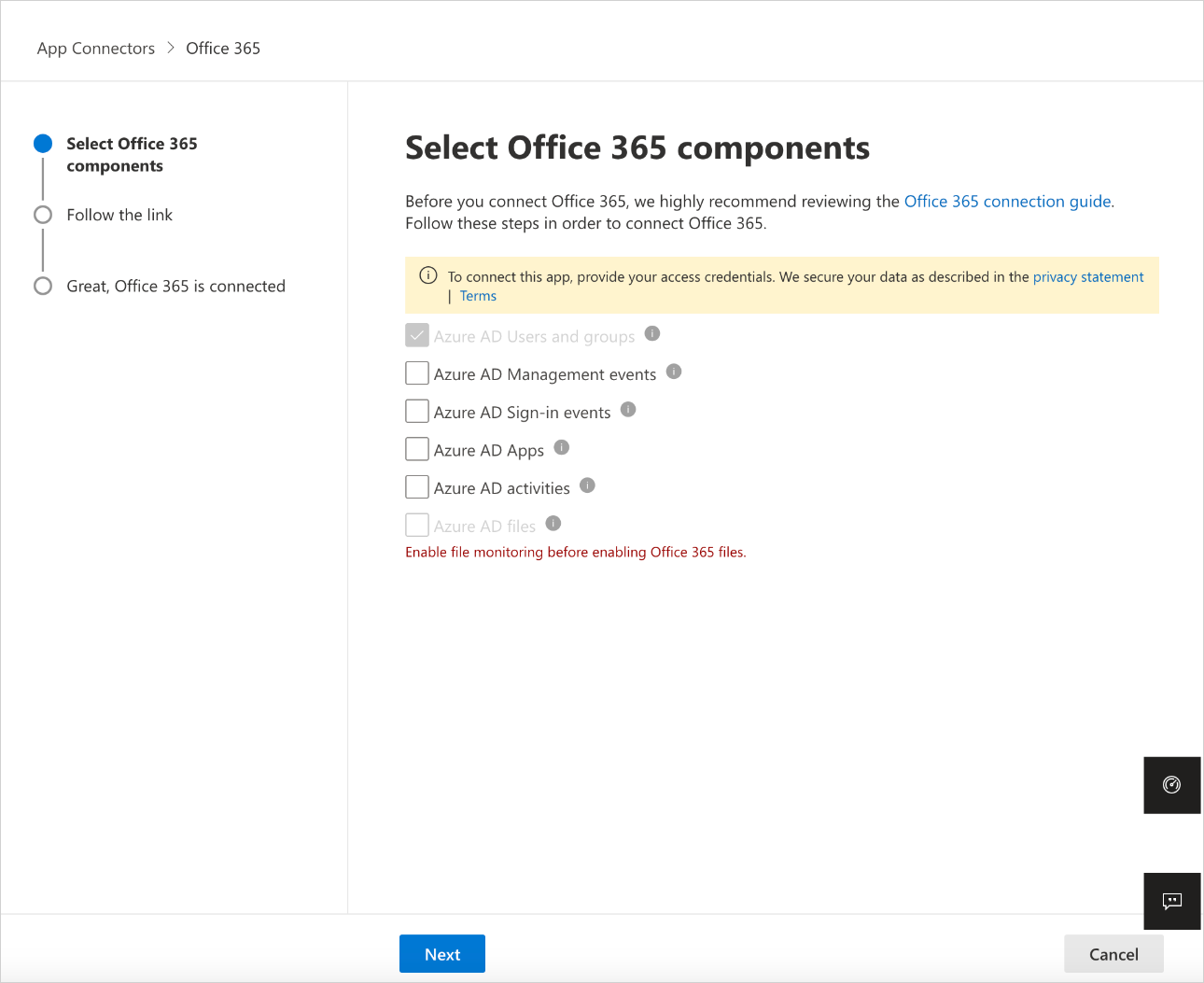 O365-osien yhdistäminen.