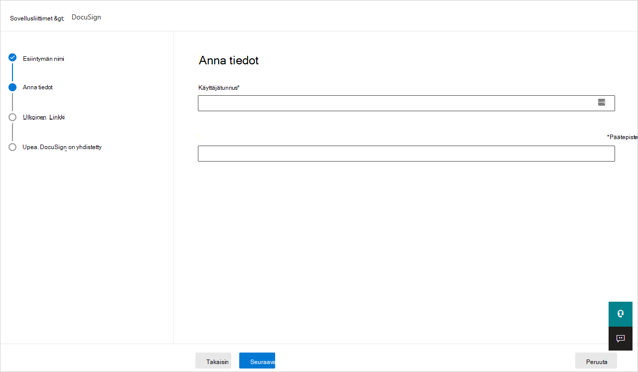 Anna docuSign-tiedot.