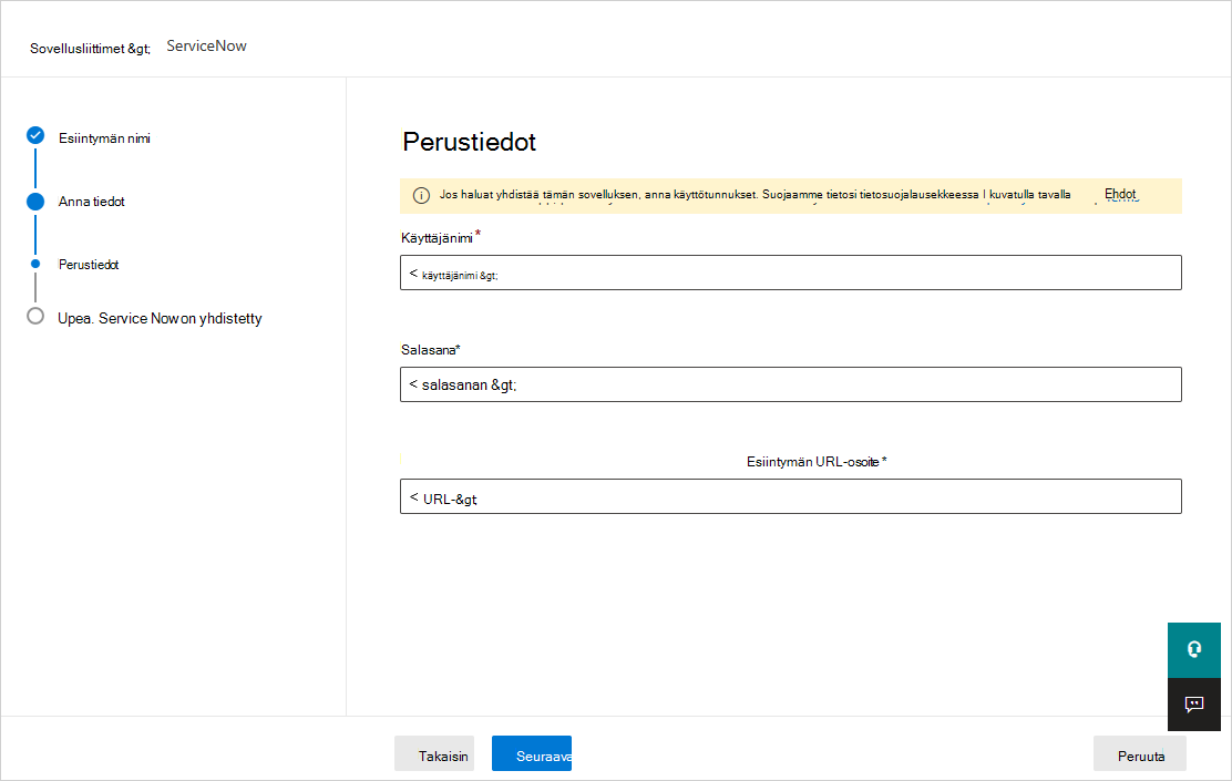 ServiceNow päivityssalasana.