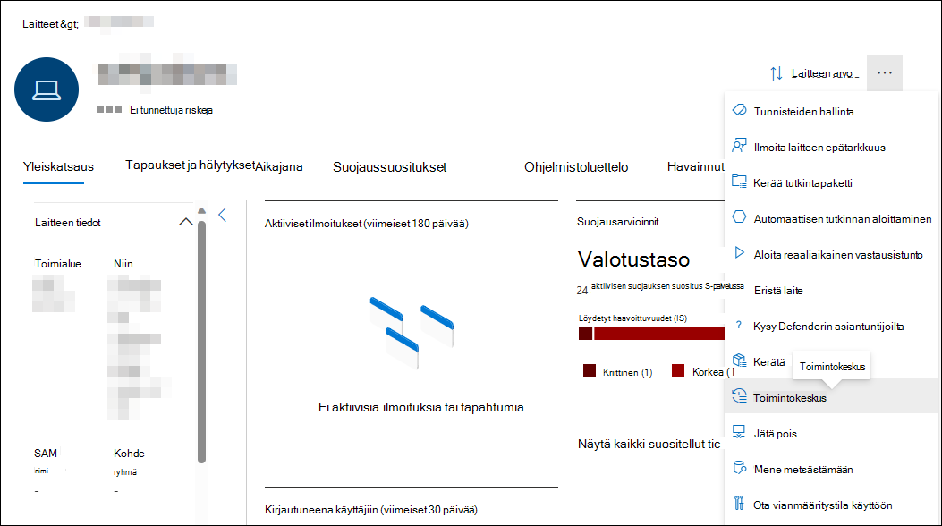 Kuva toimintokeskuksesta