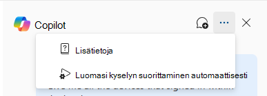 Näyttökuva Security Copilot kehittyneessä metsästyksessä, jossa näkyy asetusten kolmen pisteen kuvake.