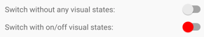 Screenshot of Switch off VisualState.