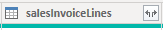 Näyttää SalesInvoiceLines-sarakkeen Power BI Desktopissa.