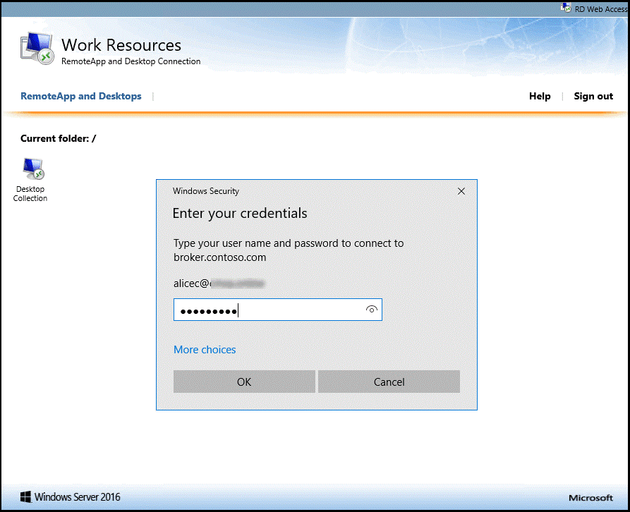 Testing in Remote Desktop Web Access