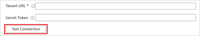 Screenshot shows the Admin Credentials dialog box, where you can enter your Tenant U R L and Secret Token.