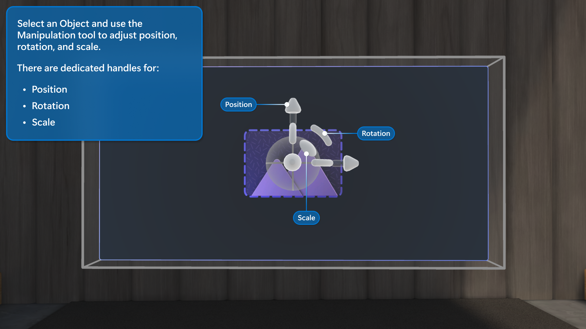 Image of an Object showing manipulator controls for position, rotation, and scale.