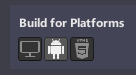 A screen shot of the PC and Android platforms buttons with Android selected