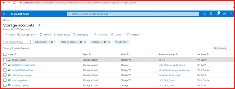 Screenshot show how the ISV data locations where queried1