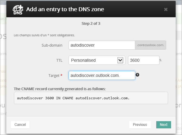 OVH CNAME -tietue.