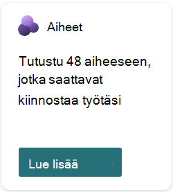 Näyttökuva keskikokoisesta Topics Osallistu-kortista.