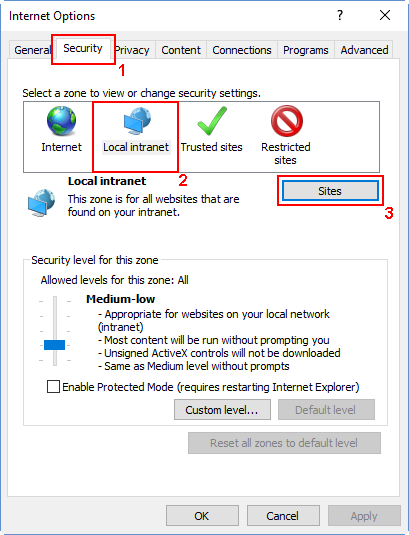 Internet Options image