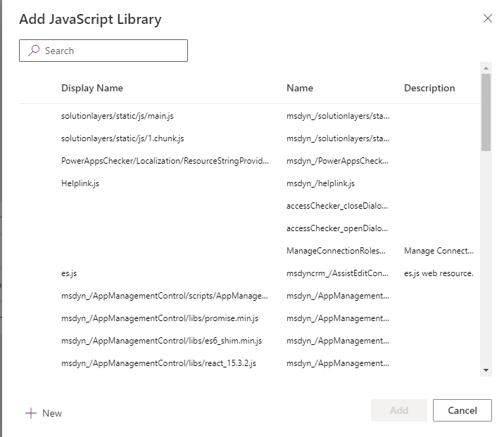 JavaScript-verkkoresurssin lisääminen