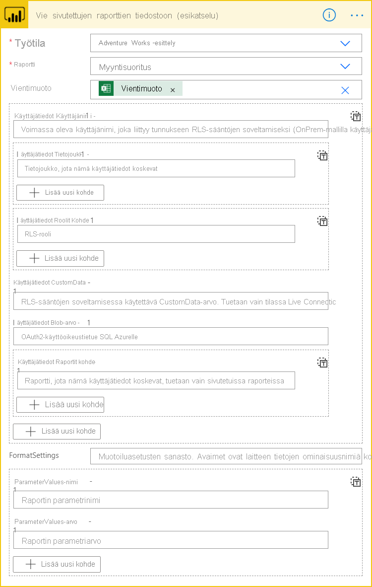 Screenshot that shows the Export to File for Paginated Reports dialog box.