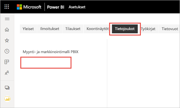 Näyttökuva poistetusta käyttötietoraportista.