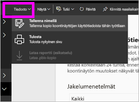 Näyttökuva, jossa näkyy Tallenna nimellä.