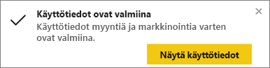 Näyttökuva, jossa näkyy mittareita valmiina.