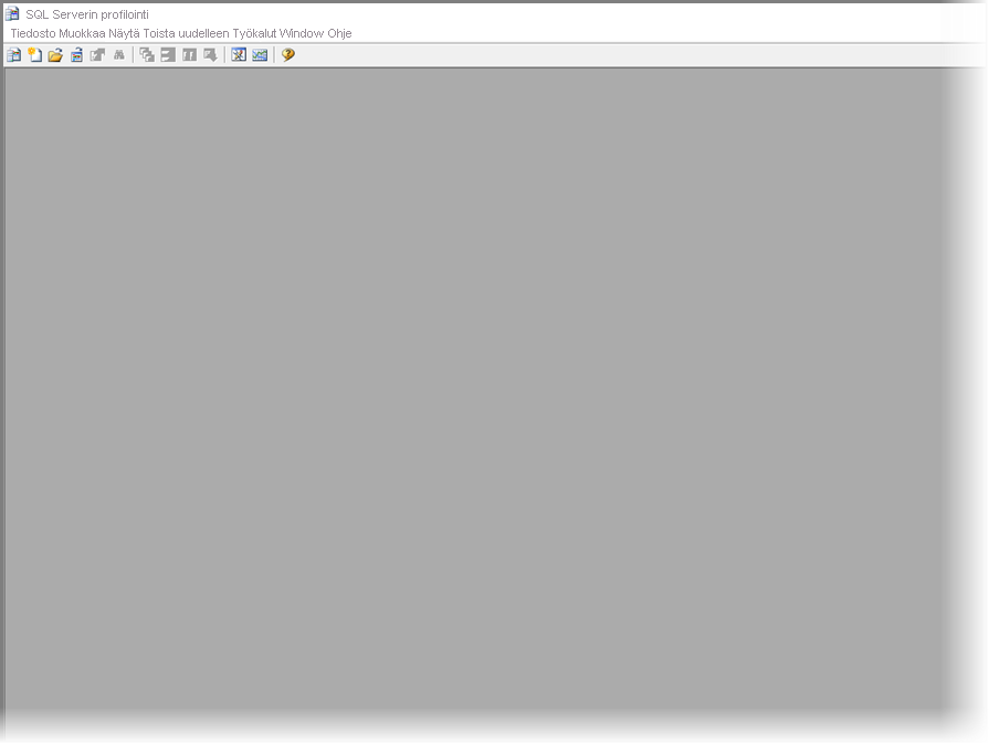 Näyttökuvassa näkyy SQL Server Profiler.