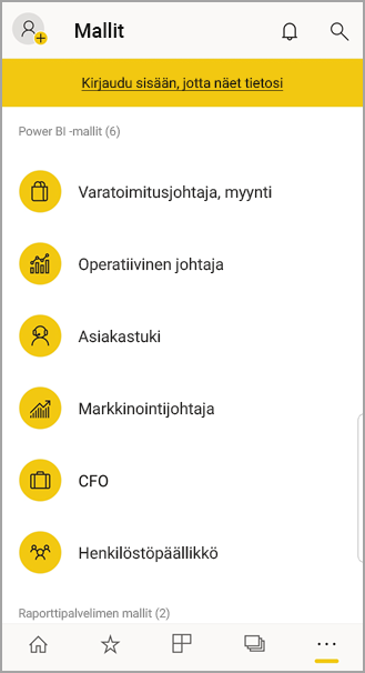 Power BI mobile samples