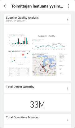 Näyttökuvassa näkyy Android-puhelin, jossa on useita samankokoisia ruutuja.