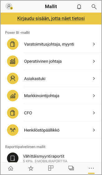 Power BI -mobiilimallit