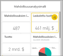 Näyttökuva puhelinruuduista, jossa näkyy vedettävä, koon muuttaminen tai kiinnityksen poistaminen ruudun valinnasta.