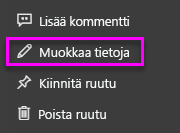 Muokkaa tietoja