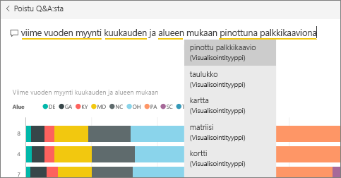 Näyttökuva kysymysruudussa näkyvästä kysymyksestä.