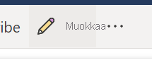 Näyttökuva valikkorivin Muokkaa-painikkeesta.