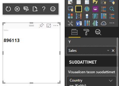 Näyttökuva yksittäisestä tietonäkymän yhdistämismäärityksen visualisoinnista.