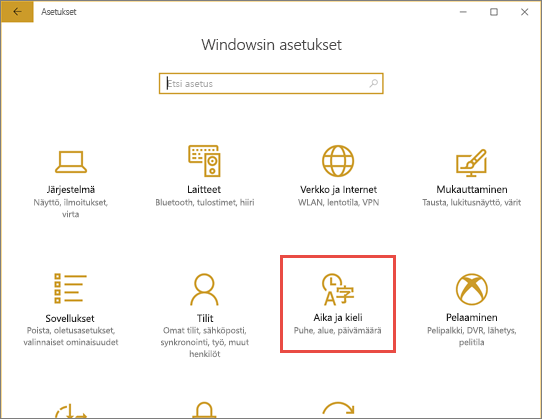 Power BI Desktopin näyttökuva, jossa on Windows-asetukset-valintaikkuna.