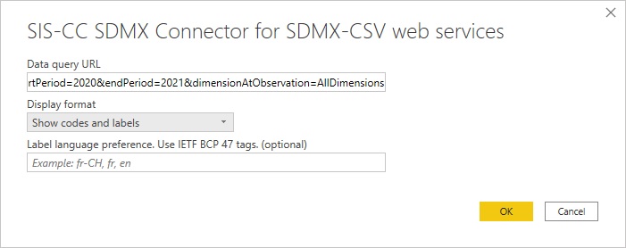 SIS-CC SDMX Näyttöyhteys to Data.