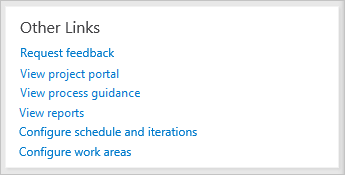 Other links widget, TFS-2018 and earlier versions.