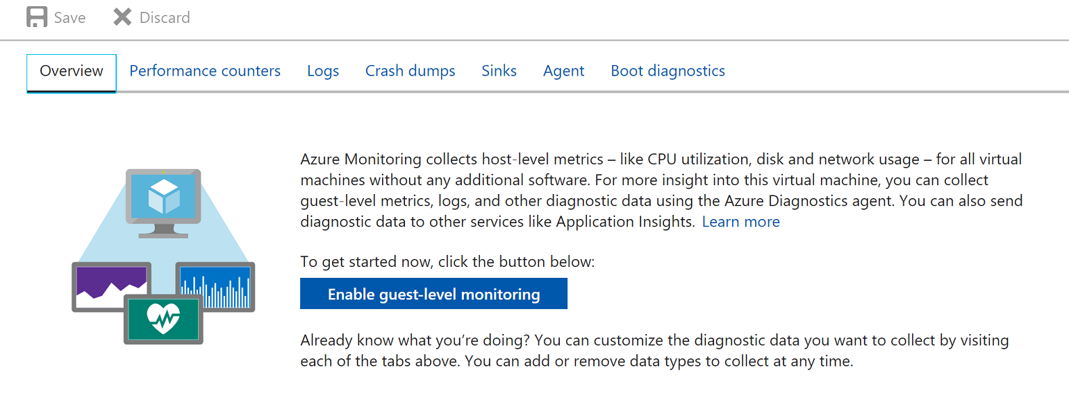 Screenshot of Enable guest-level monitoring button