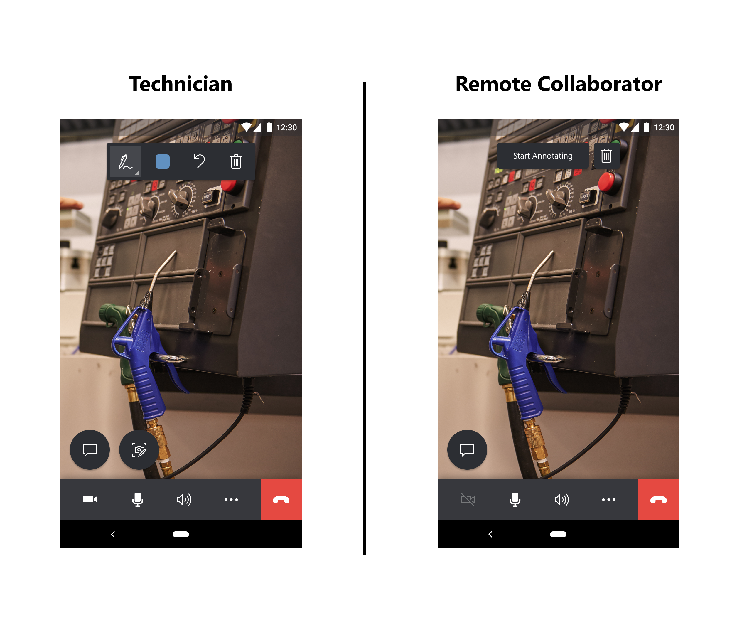 Puhelukokemus soitettaessa Dynamics 365 Remote Assist -mobiilisovelluksesta mobiilipuheluun