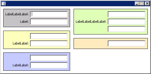 Form groups arranged with AlignChildren property